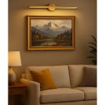 Netzy Vintage Gold Eskitme Gold 70CM Modern Kablosuz Tablo Ayna Pilli Aplik Montajsız Duvar Lambası