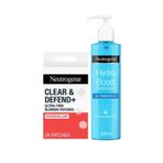Neutrogena Clear & Defend Ultra Thin Blemish Patch Akne ve Bandı 24'lü+Hydro Boost Yüz Yıkama Jeli