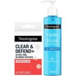 Neutrogena Clear & Defend Ultra Thin Blemish Patch Akne ve Sivilce Bandı 24'lü+Hydro Boost yüz yıkama jeli
