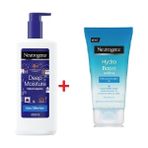 Neutrogena Deep Moisture Vücüt Losyonu 400 ml + Hydro Boost Peeling Pürüzsüzleştirici Jel 150 Ml.