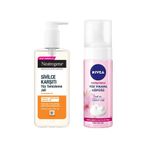 Neutrogena Sivilce Karşıtı Yüz Temizleme Jeli+ Nivea Yatıştırıcı Yüz Yıkama Köpüğü Badem Yağı