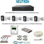 Neutron 2Mp 4 Kameralı Sesli Dış Ortam Ahd Full Kamera Set 500Gb Disk Neu-Xvr104-Fhd Neu-Ab102-28-Ca