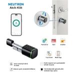 NEUTRON NTL-SC-02FKPB PARMAK İZİ, ŞİFRE, KARTLI AKILLI KAPI KİLİDİ SİYAH