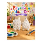 Neux Sünger & Yıldız Karakter Boyama Seti – 2’li Figür + Karışık Boya ve Fırça Dahil - Çocuklar İçin Eğitici & Sevgiliye Özel Hediye (7 cm)