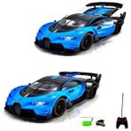 NeUygun Bugatti Chiron Şarjlı 1/12 Uzaktan Kumandalı Full Fonksiyon Araba Kapıları Açılan Drift Şampiyonu - Mavi