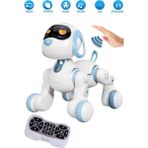 NeUygun Oyuncak Full Fonksiyon Uzaktan Kumandalı El Sensörlü Şarjlı Işıklı Müzikli Dansçı Robot Köpek - Beyaz
