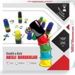 NeUygun Renkli ve Hızlı Süper Pratik Akıllı Bardaklar Eğitici Zeka Oyunu Çocuk ve Aile Kutu Oyunu