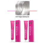 Neva Color 2x50 gr Premium 0 01 Yoğun Gümüş Gri Kalıcı Krem Saç Boyası
