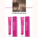 Neva Color 9.1 Küllü Çok Açık Kumral 2 Adet 50 GR Tüp Saç Boyası