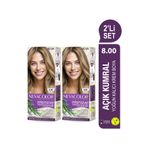 Neva Color INTENSIVE 2'Lİ SET 8.00 AÇIK KUMRAL Kalıcı Krem Saç Boyası Seti