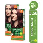 Neva Color Natural Colors 2'li 5.66 Şarap Kızılı Saç Boyası