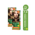 Neva Color Natural Colors 2'Lİ SET 7.3 KARAMEL KUMRAL Kalıcı Krem Saç Boyası Seti