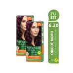 Neva Color Natural Colors 6.20 Orkide Moru Kalıcı Krem 2 Adet Saç Boyası