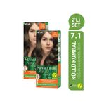 Neva Color Natural Colors 7.1 Küllü Kumral Kalıcı Krem 2 Adet Saç Boyası