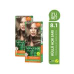 Neva Color Natural Colors 8.1 Küllü Açık Sarı Kalıcı Krem 2 Adet Saç Boyası