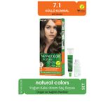 Neva Color Nevacolor Natural Colors 7.1 Küllü Kumral - Kalıcı Krem Saç Boyası Seti