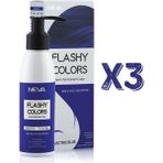 Neva Flashy Colors Elektrik Mavi Yarı Kalıcı 3x100 ml Saç Boyası