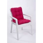 Neva Fuşya Pofidik Arkalıklı Sandalye Minderi Özel Dikişli Bağcıklı 44x88 Cm - 44 x 88 cm