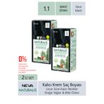 NEVA KOZMETİK Naturalis Saç Boyası 1.1 Mavi Siyah %100 Vegan 2'li Set