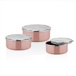 Neva N2863 Rose Chocolate 3'lü Emaye Saklama Kabı