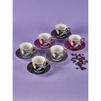 Neva N3503 Marita 6 Kişilik Kahve Fincan Takımı - Renkli - 90 ml
