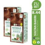 Neva NATURALIS (vegan) Amonyaksız 2'Lİ SET 8.44 SULTAN BAKIRI Kalıcı Krem Saç Boyası Seti
