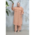 Neva Style Düğmeli Bisküvi Tesettür İkili Takım 44661BS