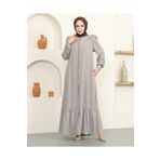 Neva Style Krep Kumaş Tesettür Ferace / F0134 - Bej