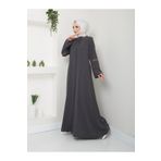 Neva Style Nakış İşlemeli Büyük Beden Ferace
