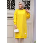 Neva Style Sarı Tesettür Tunik 30645SR