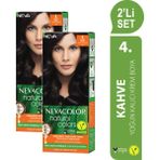Nevacolor Natural Colors 2'Lİ SET 4. KAHVE Kalıcı Krem Saç Boyası Seti
