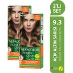Nevacolor Natural Colors 2'Lİ SET 9.3 AÇIK ALTIN SARISI Kalıcı Krem Saç Boyası Seti - 9,3 Sarı Altın