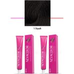 Nevacolor Premium 1 Siyah 2x50 gr Kalıcı Krem Saç Boyası