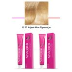 Nevacolor Premium 12.03 Yoğun Altın Süper Açıcı 2x50 ml Kalıcı Krem Saç Boyası