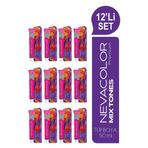 Nevacolor Premium 12'Lİ SET TÜP MIX Kalıcı Krem Saç Boyası (50ml x 12 adet)