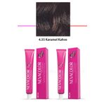 Nevacolor Premium 4.35 Karamel Kahve 2x50 ml Kalıcı Krem Saç Boyası
