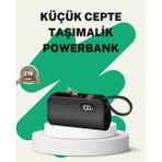Nevamel 2000MAH Mini Powerbank Dahili Konektörlü Pd 20W - Çok Renkli