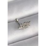 Nevamel® 316L Çelik Gümüş Renk Zirkon Taşlı Dal Tragus Piercing 5886