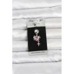 Nevamel® 316L Cerrahi Çelik Pembe Zirkon Taşlı Model Göbek Piercing 5886
