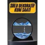 Nevamel 3D Led Işıklı Kum Saati Gece Lambası Hareketli Sulu Kum Saati Dekoratif