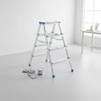 Nevamel® 4+4 Çift Basamaklı Alüminyum Metal Merdiven