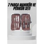 Nevamel® 7 Parça Paslanmaz Çelik Manikür Ve Pedikür Seti Çantalı Profesyonel