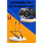 Nevamel Alarm ve Titreşim Özellikli Akıllı Saat ve Mikrofonlu Kablolu Bluetooth Kulaklık 60 Saat - Çok Renkli
