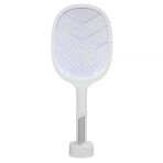 Nevamel® Asonıc As-A25 Beyaz-Gri 3000V Raket Tipi Uv Mor Işıklı 1200Mah Bataryalı Şarj Edilebilir Sinek Öldürücü(1923)