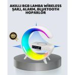Nevamel® Başucu İçin Tasarlanmış Kablosuz Şarjlı Gece Lambası Ve Bluetooth Ses Sistemi