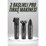 Nevamel Dijital Göstergeli 3 Başlıklı Tıraş Makinesi Islak Kuru Lazer Öncesi Günlük - Standart