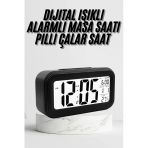 Nevamel Dijital Masa Saati Termometre Takvim Led Ekran Pilli Ev Ofis Masası