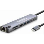 Nevamel® Enkado EKD-TP42 Type-C To To HDMI 2pd 2 USB 2.0 HDMI 4K + Sd/tf Ethernet 100MBS Multi· HUB(1923)