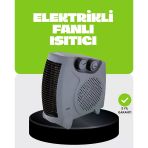 Nevamel® Güvenli Elektrikli Fanlı Isıtıcı Termostatlı Hızlı Isıtma
