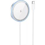 Nevamel Hoco CW53 15W Magsafe Kablosuz Wireless Stand Hızlı Şarj CIHAZI-(5775) - Çok Renkli